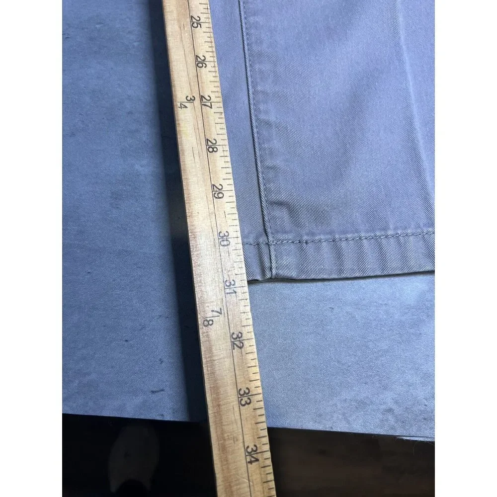 Free World‎ Pants Men 30x31 Gray Chino Trouser Straight Leg Skate Grunge Minimal